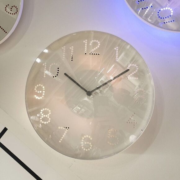 Wall Clock for Home Decor White 9 ¾ " NEW - Picture 1 of 6